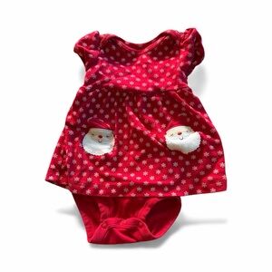 Carter's Festive Red Dress with Santa Pockets